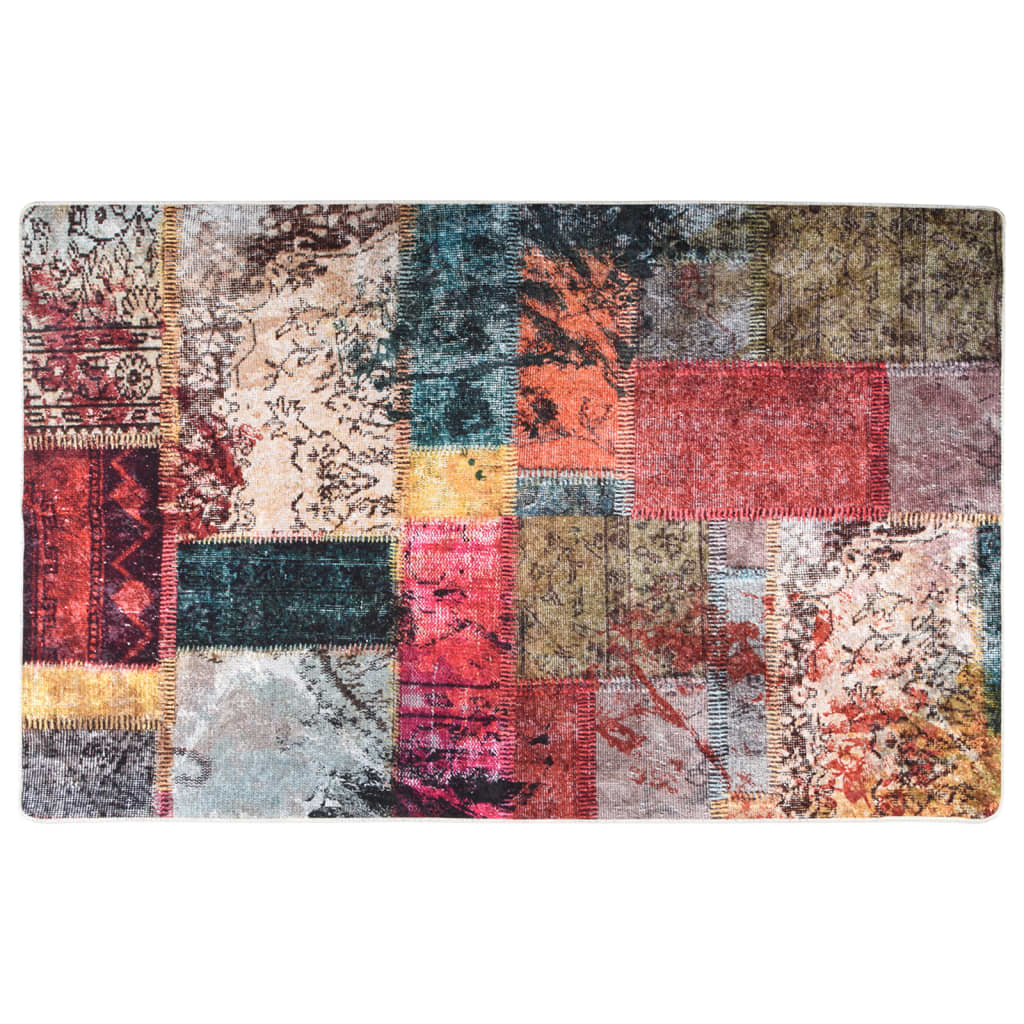 vidaXL Rug Washable Patchwork 160x230 cm Multicolour Anti Slip