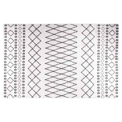 vidaXL Rug Washable 80x150 cm White and Black