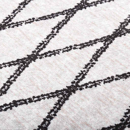 vidaXL Rug Washable 80x150 cm Black and White