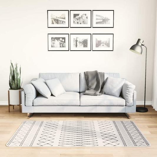vidaXL Rug Washable 80x150 cm Black and White