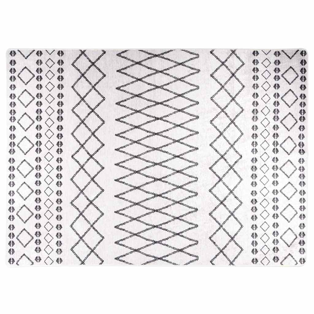 337972 vidaXL Rug Washable 120x180 cm Black and White