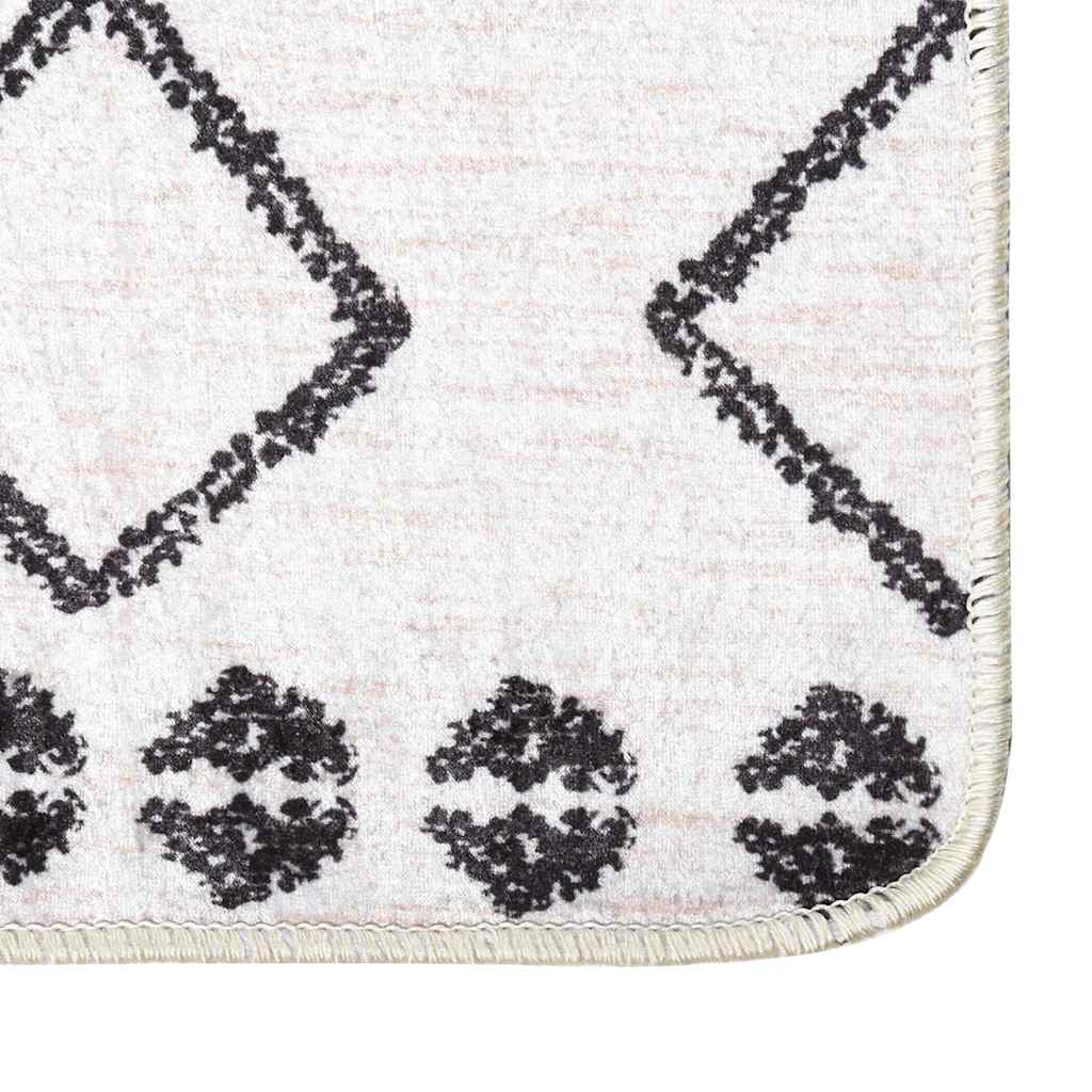 337972 vidaXL Rug Washable 120x180 cm Black and White