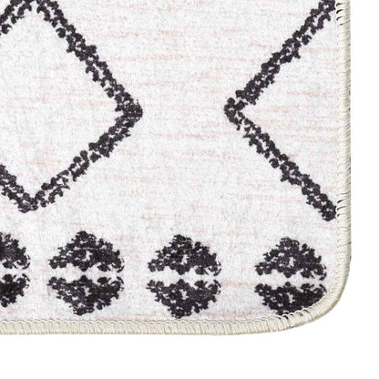 337972 vidaXL Rug Washable 120x180 cm Black and White