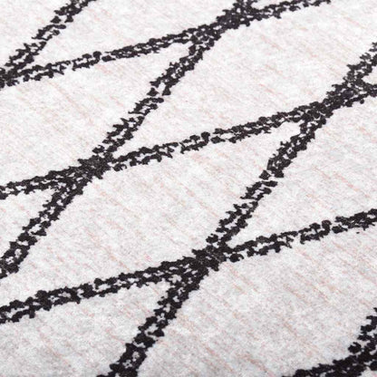 vidaXL Rug Washable 120x180 cm Black and White