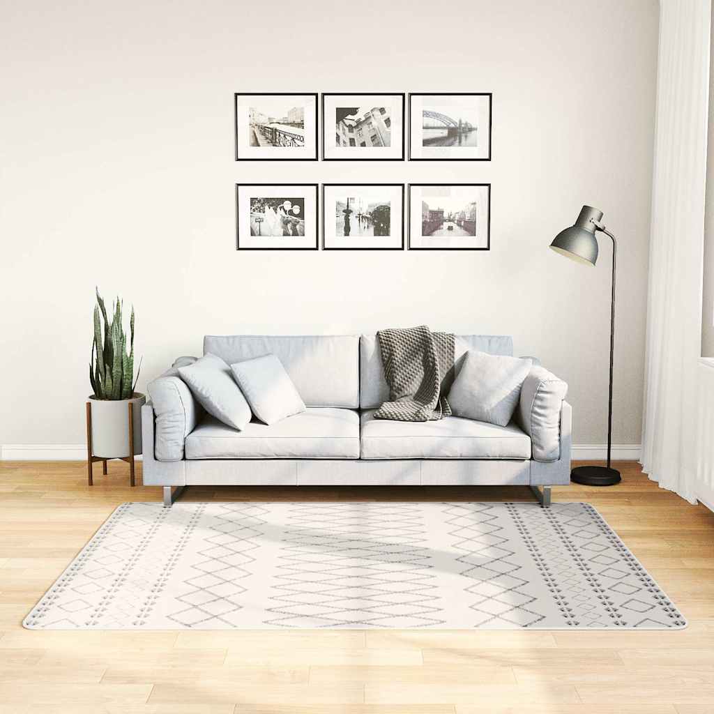 337972 vidaXL Rug Washable 120x180 cm Black and White