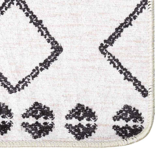 337973 vidaXL Rug Washable 160x230 cm Black and White