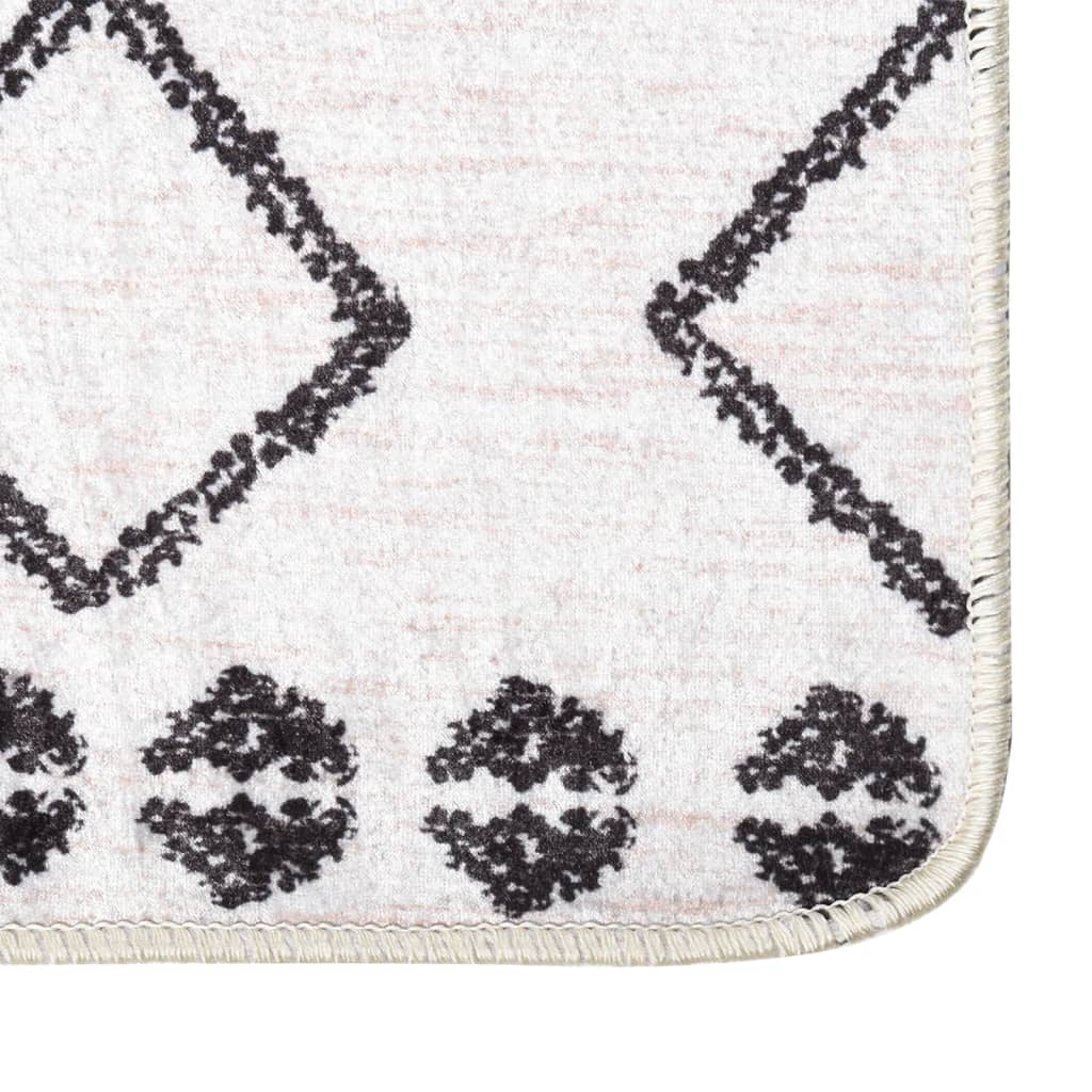 vidaXL Rug Washable 160x230 cm Black and White