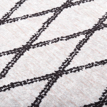 vidaXL Rug Washable 160x230 cm Black and White