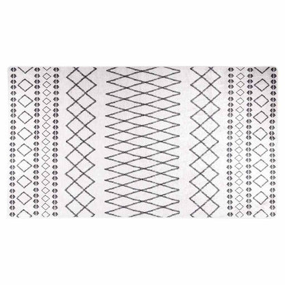 337974 vidaXL Rug Washable 190x300 cm Black and White