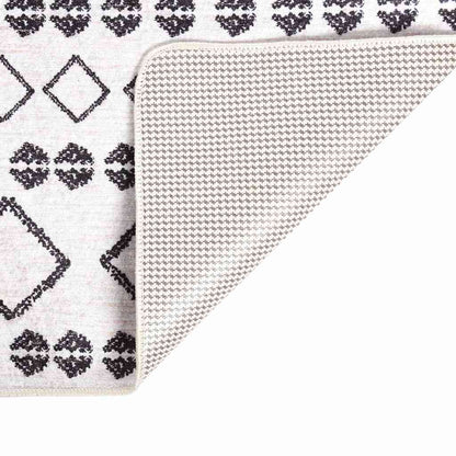 337974 vidaXL Rug Washable 190x300 cm Black and White