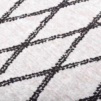 337974 vidaXL Rug Washable 190x300 cm Black and White