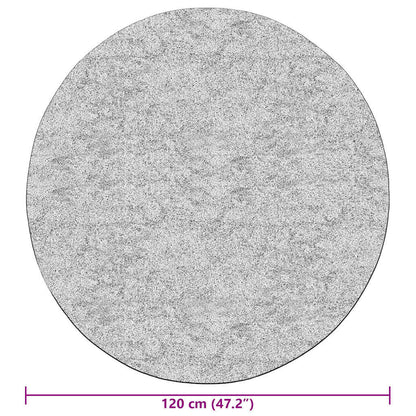 vidaXL Rug Washable φ120 cm Black and White Anti Slip