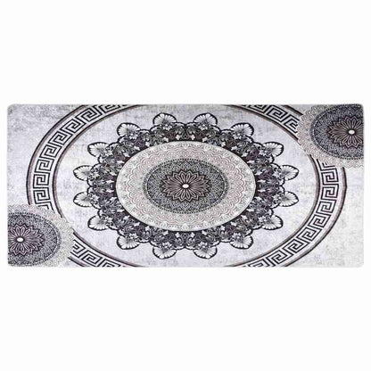 vidaXL Rug Washable 80x300 cm Black and Grey