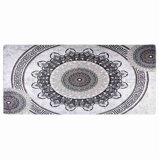 vidaXL Rug Washable 80x300 cm Black and Grey