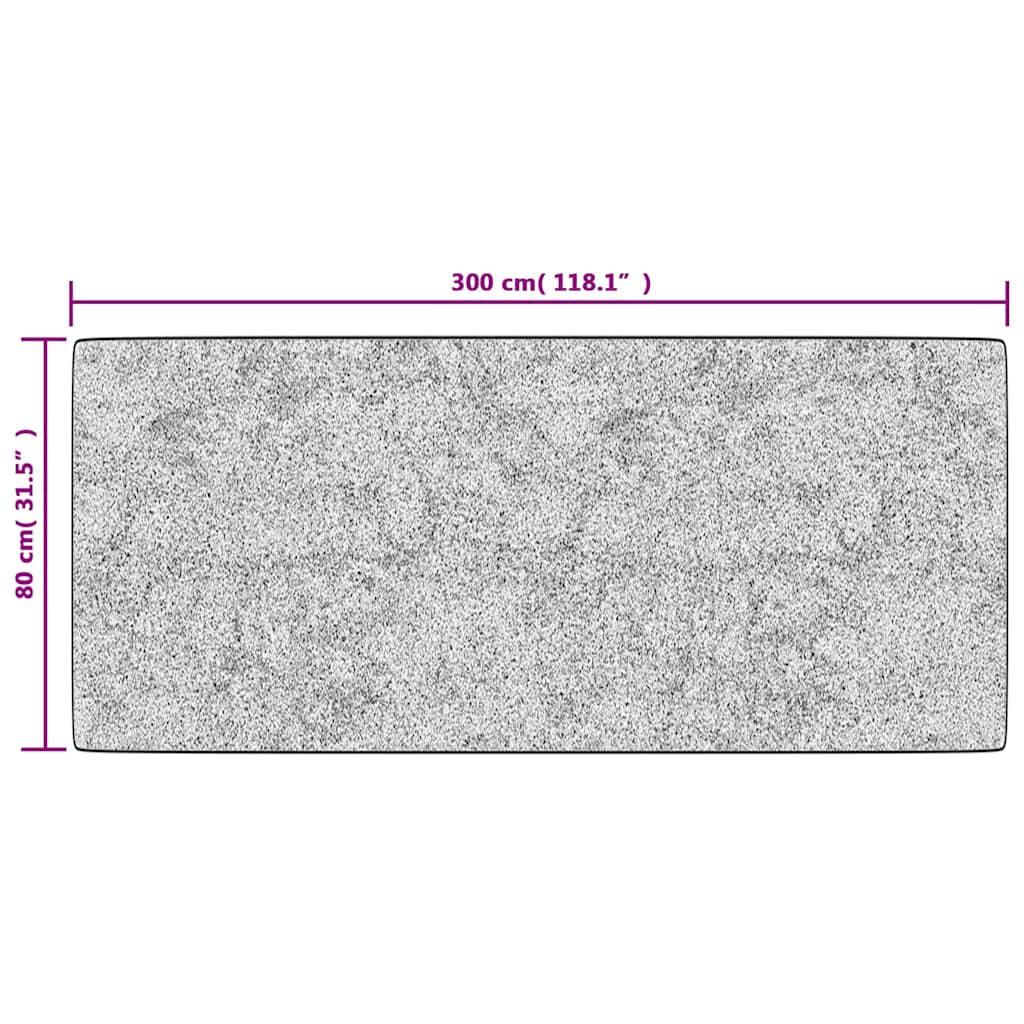 vidaXL Rug Washable 80x300 cm Black and Grey