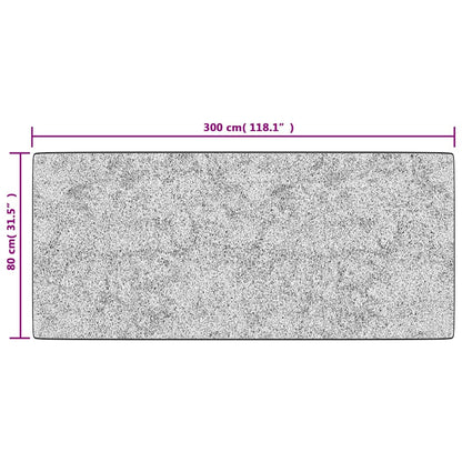 vidaXL Rug Washable 80x300 cm Black and Grey