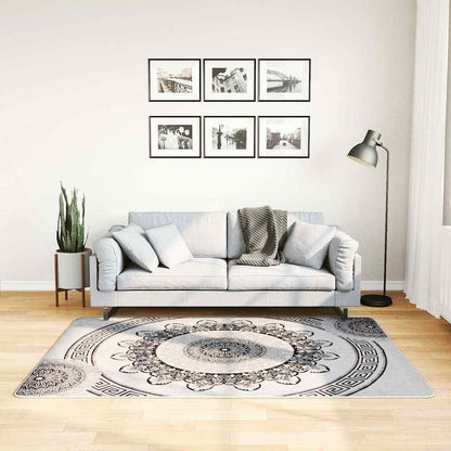 vidaXL Rug Washable 120x180 cm Black and Grey