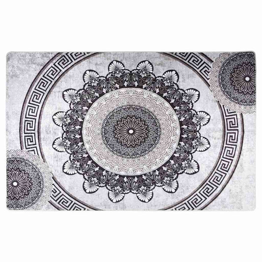 vidaXL Rug Washable 160x230 cm Black and Grey