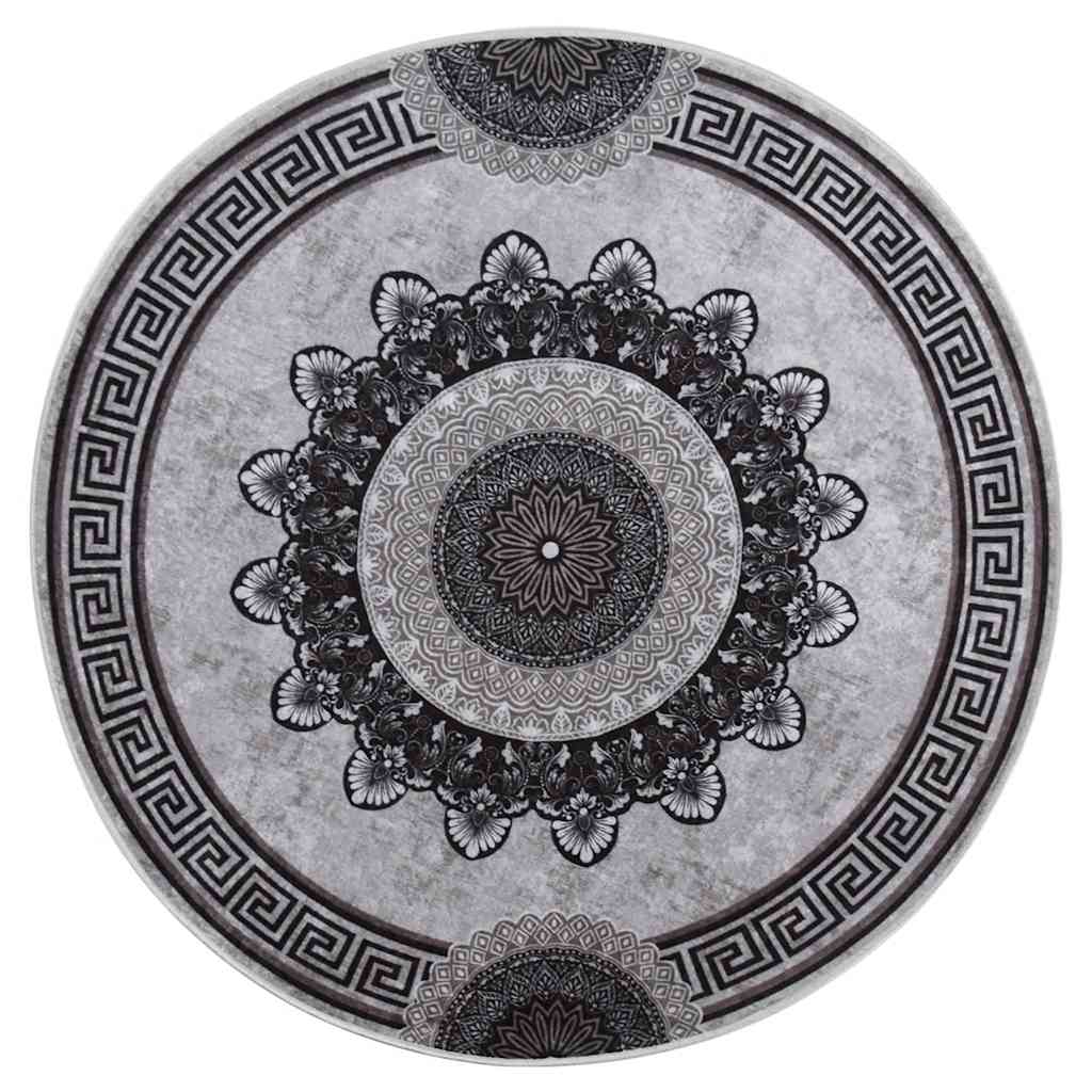 vidaXL Rug Washable φ120 cm Multicolour Anti Slip