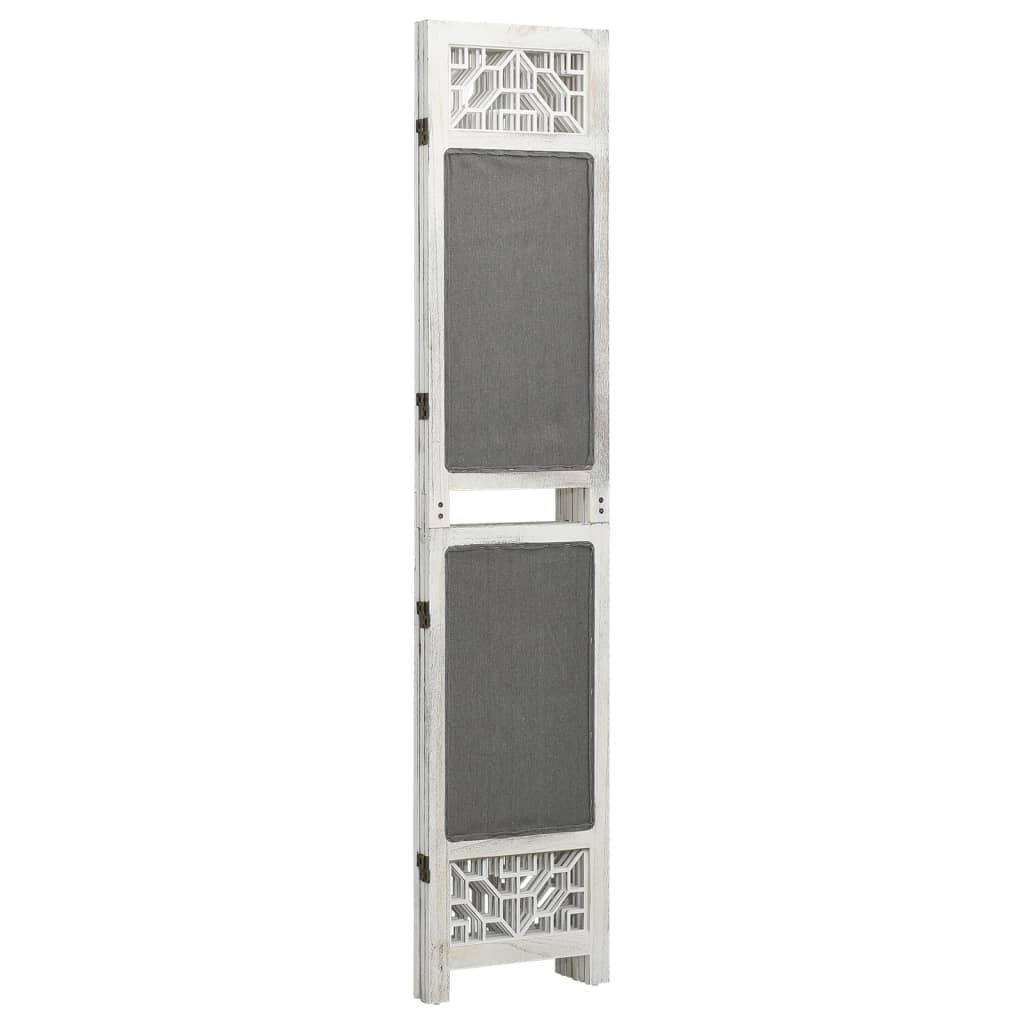 vidaXL 3-Panel Room Divider Grey 105x165 cm Fabric