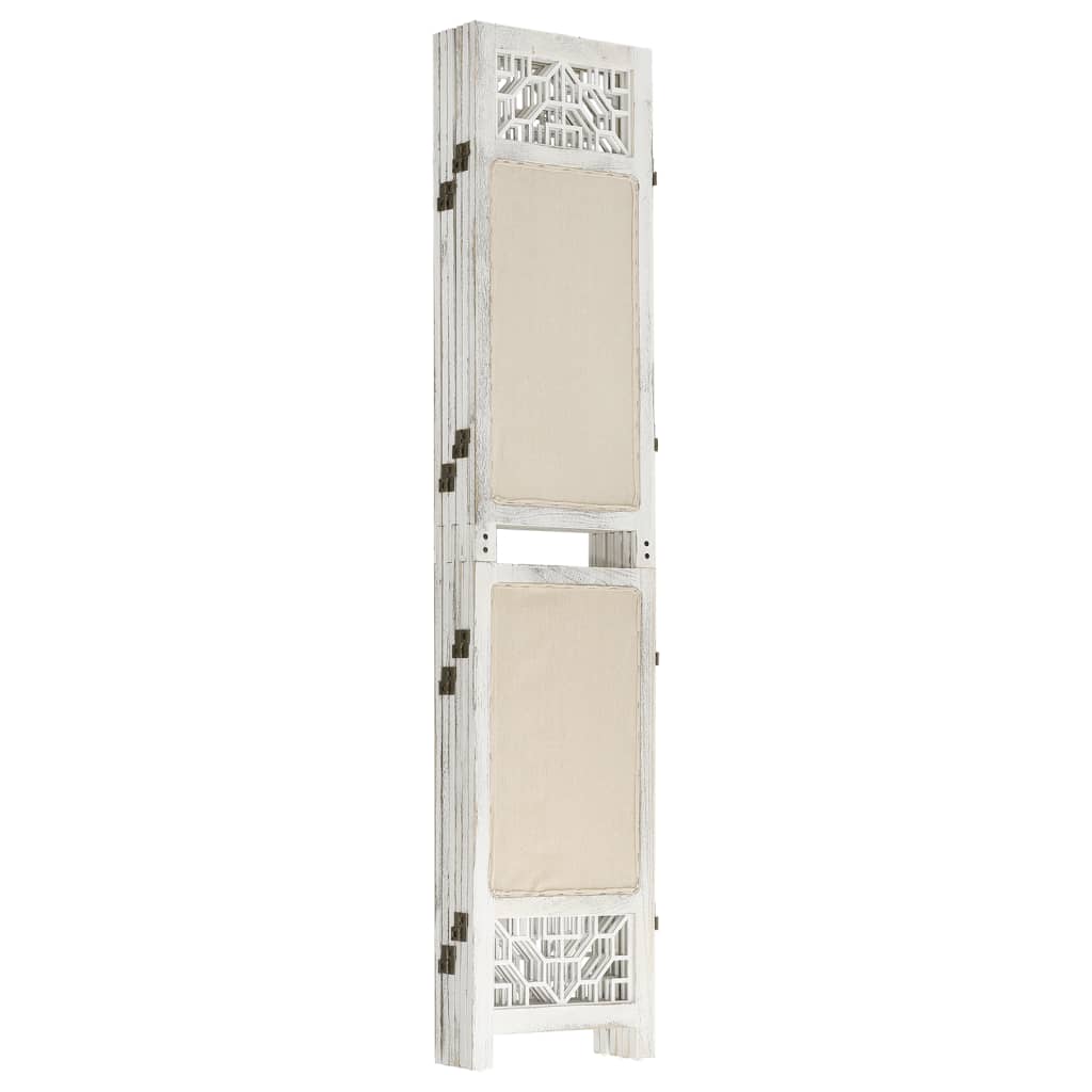 vidaXL 6-Panel Room Divider Cream 210x165 cm Fabric