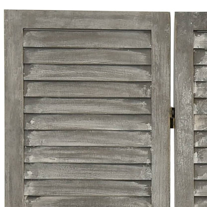 vidaXL 5-Panel Room Divider Grey 179x166 cm Solid Wood