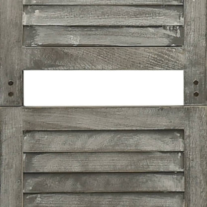 vidaXL 5-Panel Room Divider Grey 179x166 cm Solid Wood