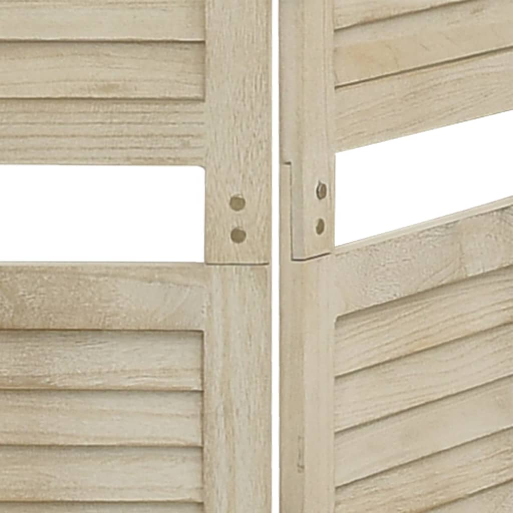 vidaXL 4-Panel Room Divider 140x165 cm Solid Wood Paulownia