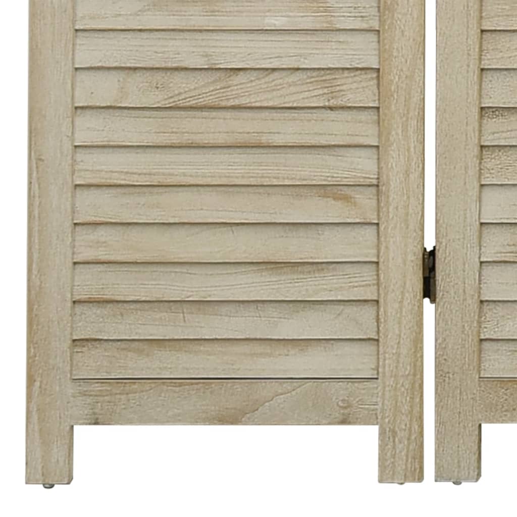 vidaXL 4-Panel Room Divider 140x165 cm Solid Wood Paulownia