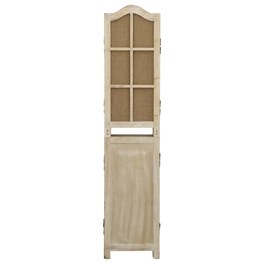 vidaXL 4-Panel Room Divider Brown 140x165 cm Fabric