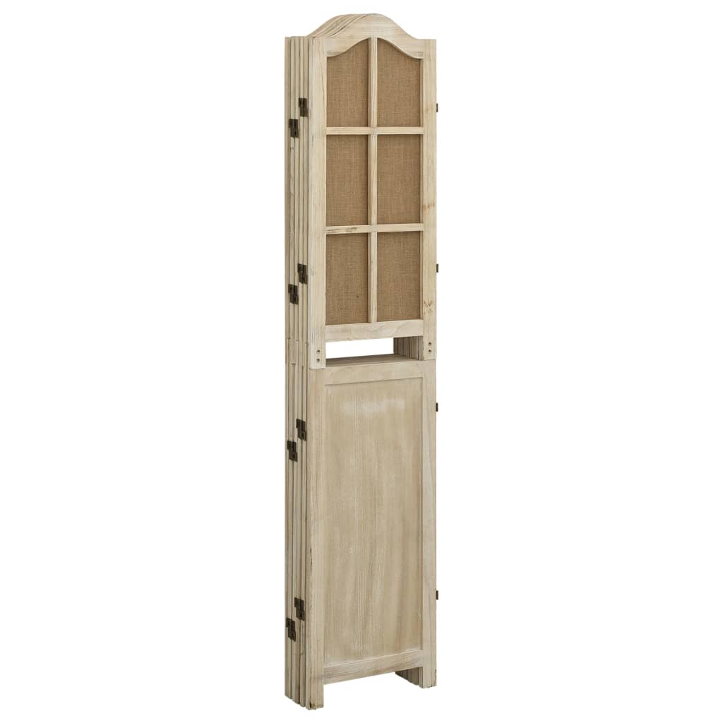 vidaXL 6-Panel Room Divider Brown 214x165 cm Fabric