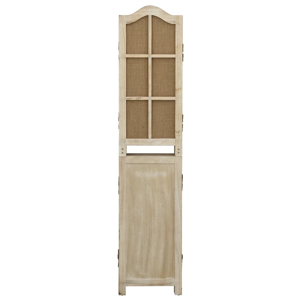 vidaXL 6-Panel Room Divider Brown 214x165 cm Fabric