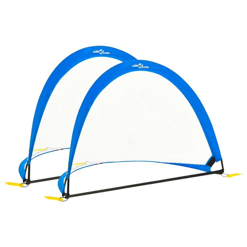 93365 vidaXL Children Football Goals 2 pcs with Storage Bag 119x82x84,5 cm