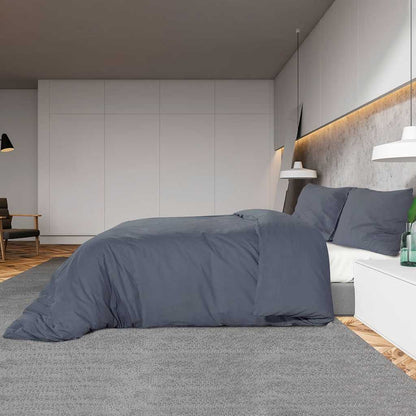 vidaXL Duvet Cover Set Anthracite 200x200 cm Light-weight Microfiber