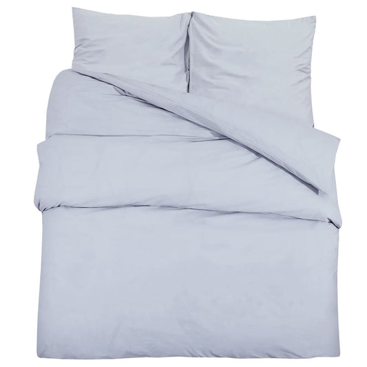 vidaXL Duvet Cover Set Grey 220x240 cm Light-weight Microfiber