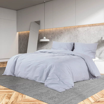 vidaXL Duvet Cover Set Grey 220x240 cm Light-weight Microfiber