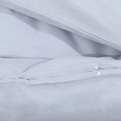 vidaXL Duvet Cover Set Grey 135x200 cm Light-weight Microfiber
