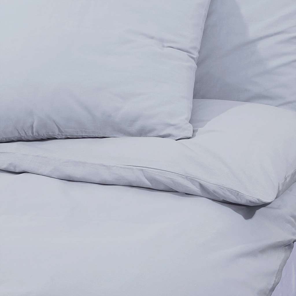 vidaXL Duvet Cover Set Grey 200x220 cm Light-weight Microfiber