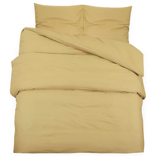 vidaXL Duvet Cover Set Taupe 200x200 cm Light-weight Microfiber