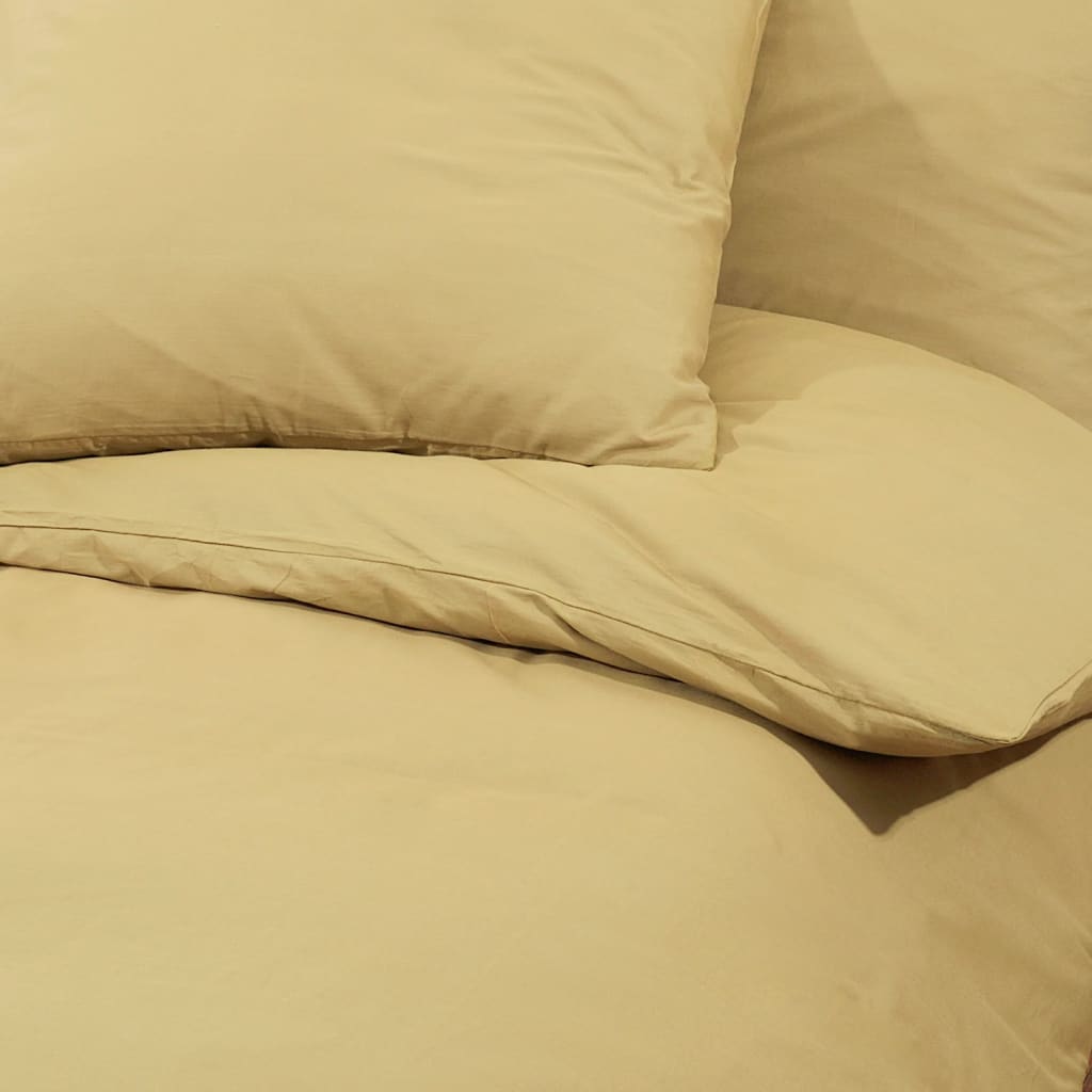 vidaXL Duvet Cover Set Taupe 135x200 cm Light-weight Microfiber