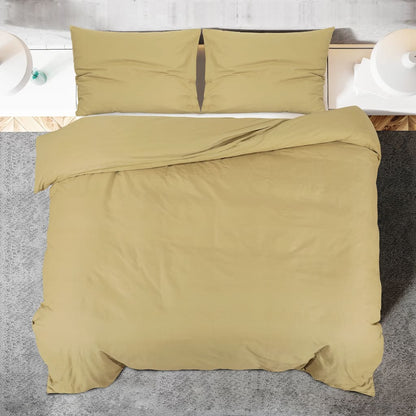 vidaXL Duvet Cover Set Taupe 200x220 cm Light-weight Microfiber