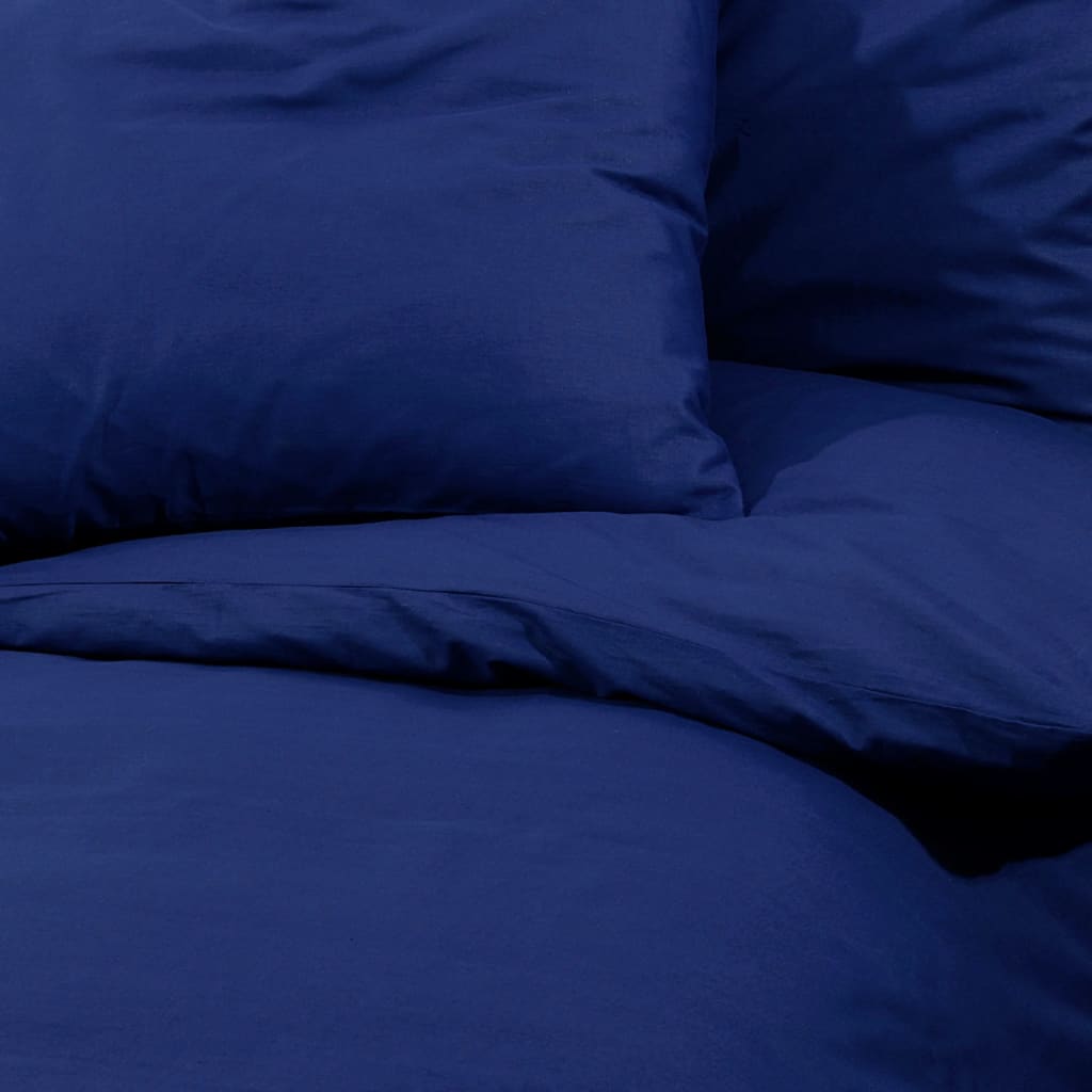 vidaXL Duvet Cover Set Navy Blue 220x240 cm Light-weight Microfiber