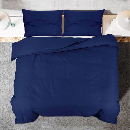 vidaXL Duvet Cover Set Navy Blue 260x240 cm Light-weight Microfiber