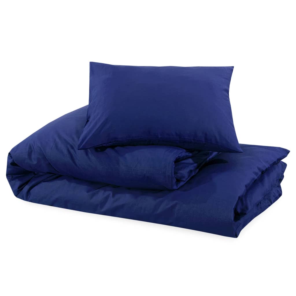 vidaXL Duvet Cover Set Navy Blue 260x240 cm Light-weight Microfiber