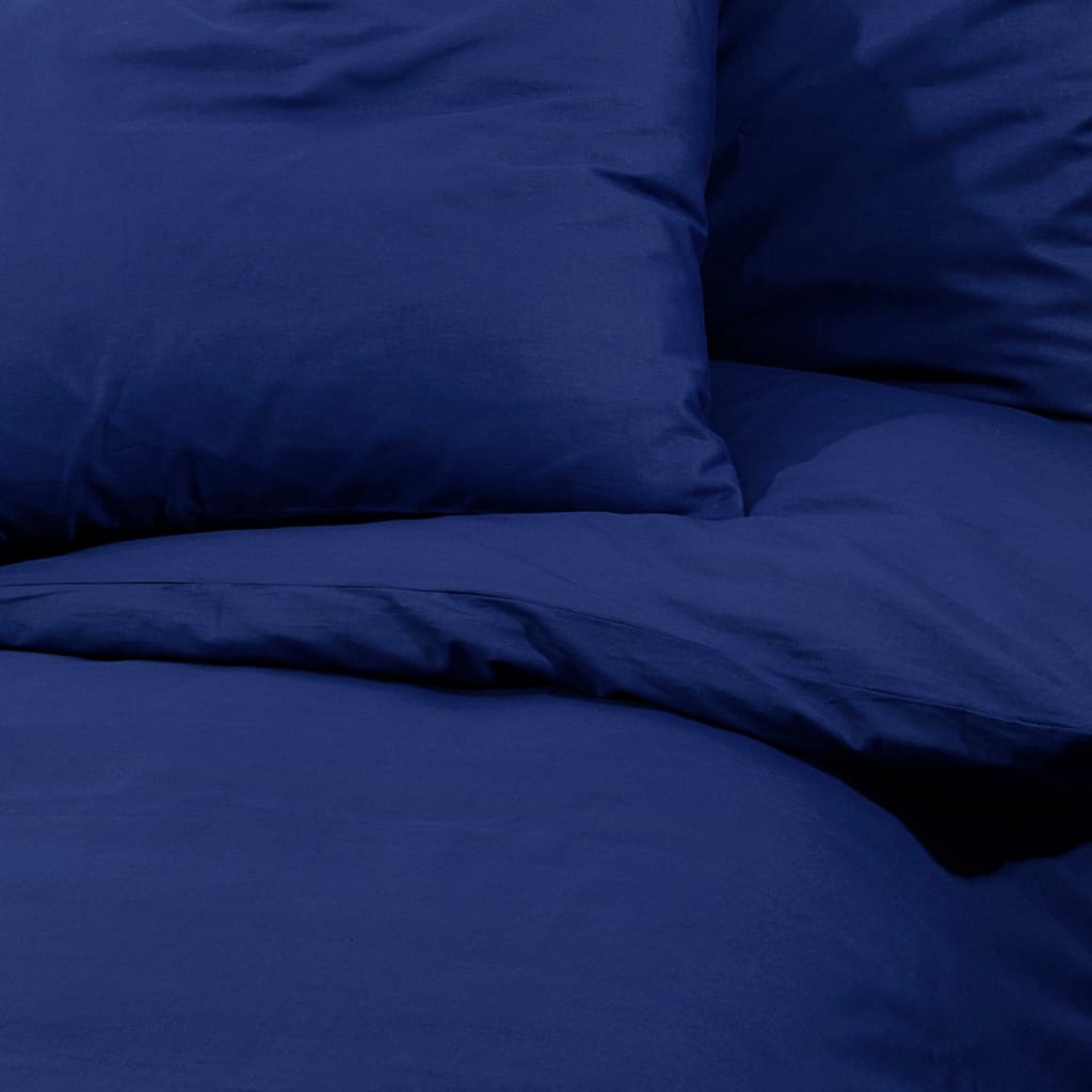 vidaXL Duvet Cover Set Navy Blue 260x240 cm Light-weight Microfiber