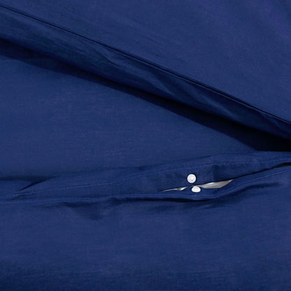 vidaXL Duvet Cover Set Navy Blue 260x240 cm Light-weight Microfiber
