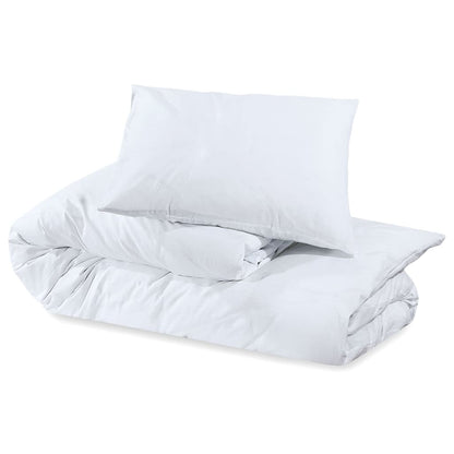 vidaXL Duvet Cover Set White 155x220 cm Light-weight Microfiber