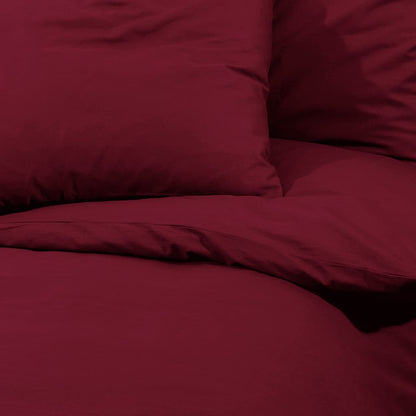 vidaXL Duvet Cover Set Bordeaux 140x200 cm Light-weight Microfiber