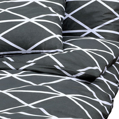 vidaXL Duvet Cover Set Grey 220x240 cm Cotton
