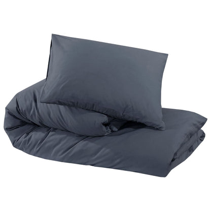 vidaXL Duvet Cover Set Anthracite 260x240 cm Cotton